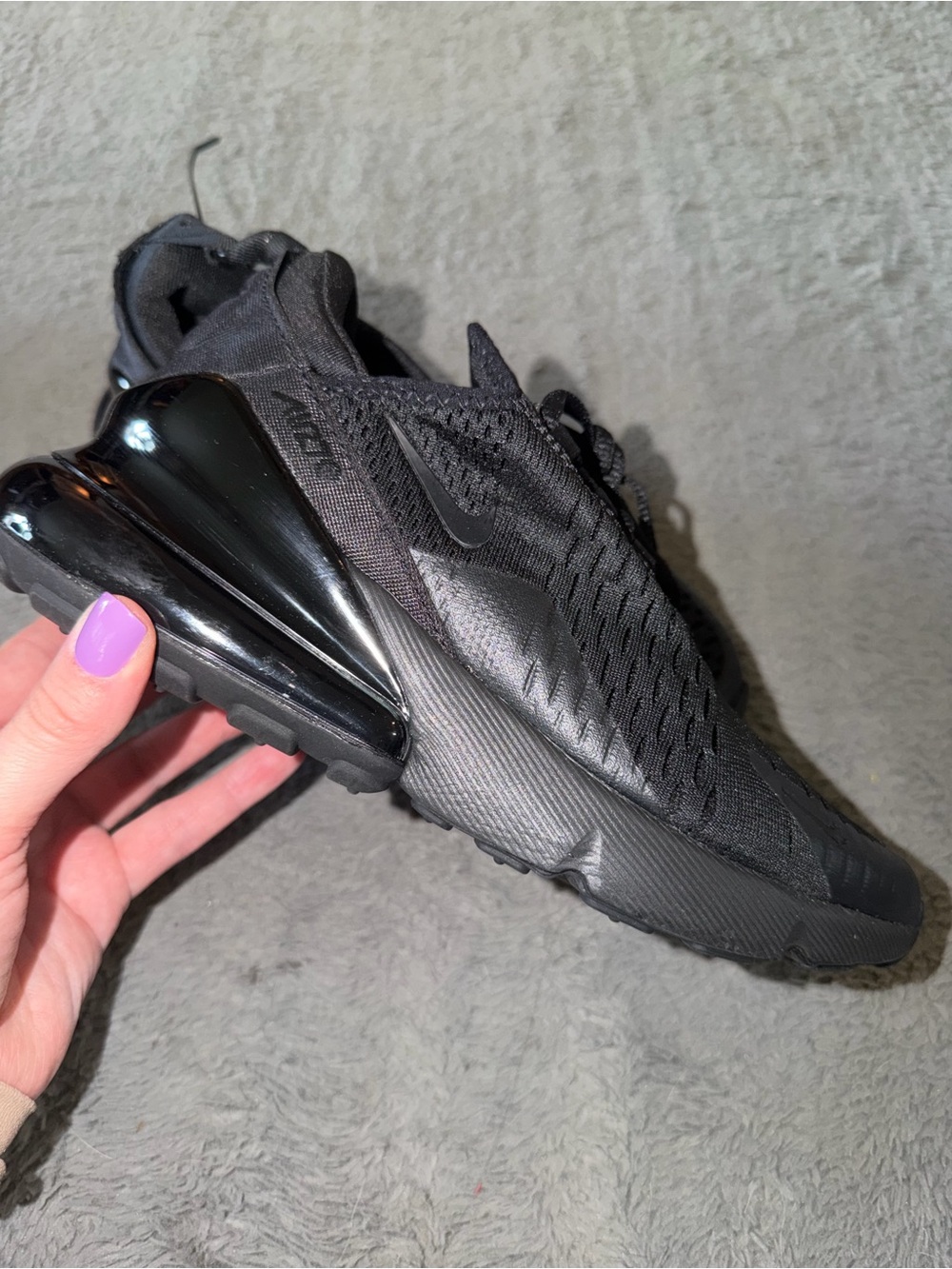 Size 5 (GS) - Nike Air Max 270 Low Triple Black